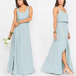 Show Me Your Mumu | NWT *Flawed* Silver Sage Crisp Kendall Maxi Dress